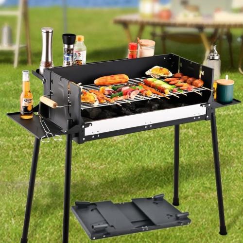 شواية فحم مطورة قابلة للطي من الفولاذ المقاوم للصد...