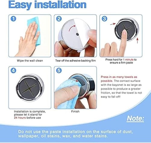 حامل مناشف جداري بتصميم دائري