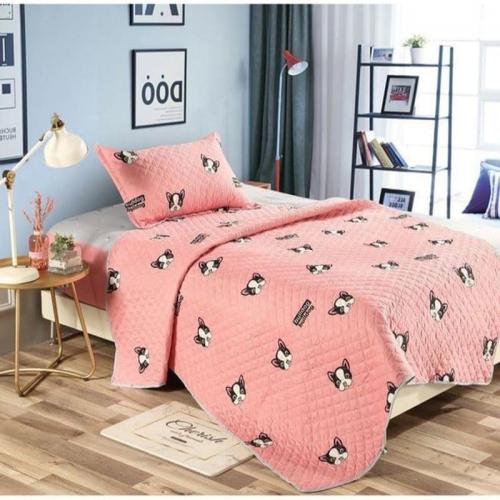 طقم سرير وردي بخامات مميزة 3 قطع