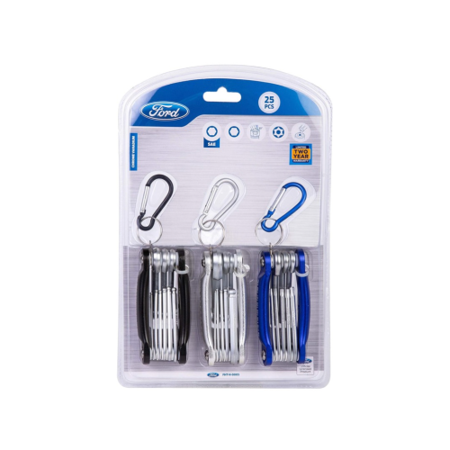 مجموعة مفاتيح سداسية قابلة للطي 25 قطعة من فورد