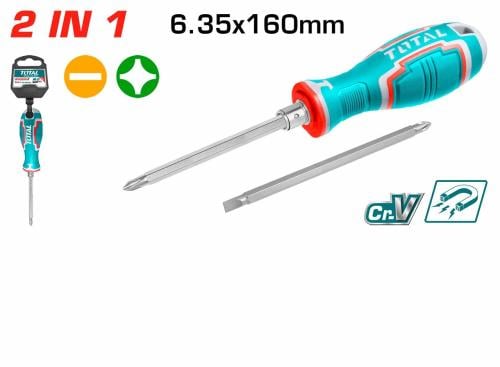 مفك وجهين 160 ملي * 6.35 كبير توتال THT250206 tota...