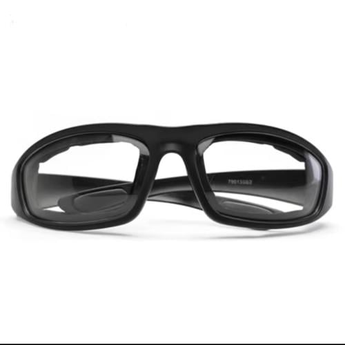 نظارة حماية شفاف اطار اسود