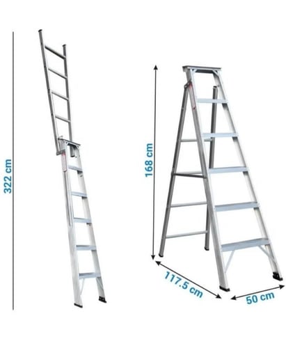 سلم المنيوم صناعة وطنية متوفر بمقاسات مختلفة