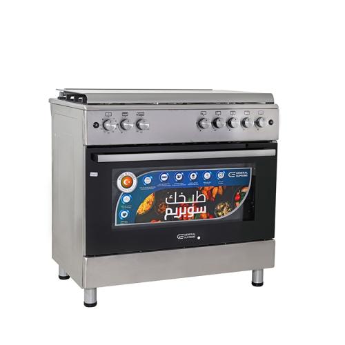 موقد طبخ جنرال سوبريم غاز مقاس 90*60 سم 5 شعلات غا...
