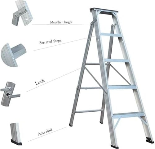 سلم المنيوم صناعة وطنية متوفر بمقاسات مختلفة