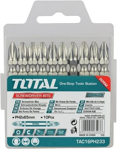 ريشة دريل وجهين مربع 6.5 سم* 2 كروم مصلب توتال TAC...