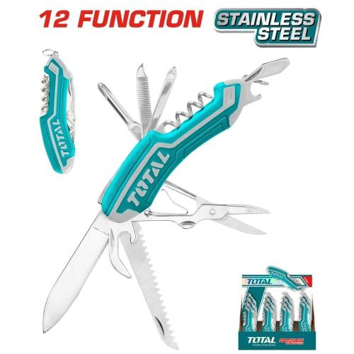 سكين جيب مطوي متعدد الوظائف 12 في 1 توتال total tools THMFK0126
