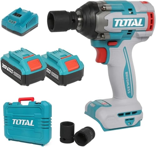 دريل شد كفرات بطارية 20V 850N.m شنطة بلاستيك مع بط...