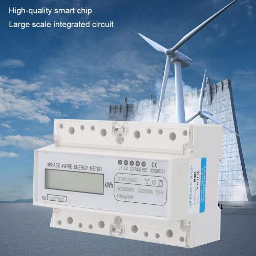 عداد كهرباء رقمي ثلاثي الأطوار من والفرونت، 220/380 فولت، شاشة LCD، عداد استهلاك الطاقة بالكيلوواط/ساعة