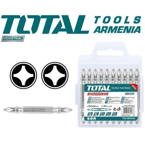 ريشة دريل وجهين مربع 6.5 سم* 2 كروم مصلب توتال TAC...