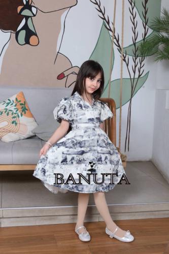 Girls' dress soft half sleeve
