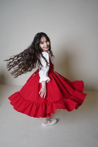 Girls' dress soft with Spanish design