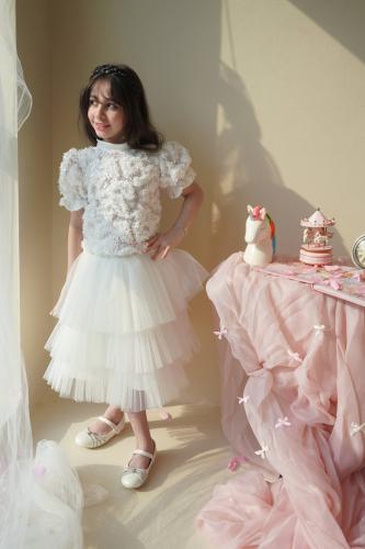 Girls' set, skirt and blouse