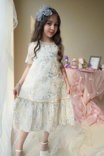 Girls' dress, half sleeve