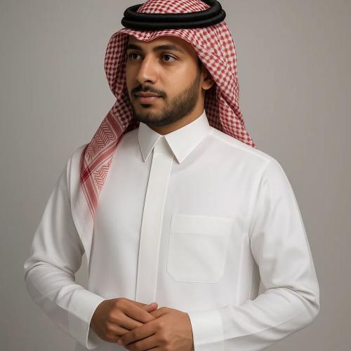 ثوب ابيض رجالى سحاب قلاب راكز