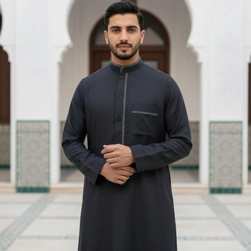 قميص رجالي كويتي شتوي كم طويل -الاصيل