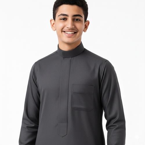 ثوب شبابي شتوي سحاب ساده - راكز