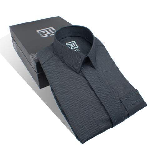 ثوب رجالى شتوي سحاب قلاب مقلم مطرز- راكز 2