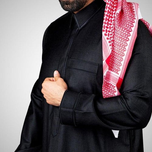 ثوب ولادي شتوي سحاب قلاب مطرز - راكز