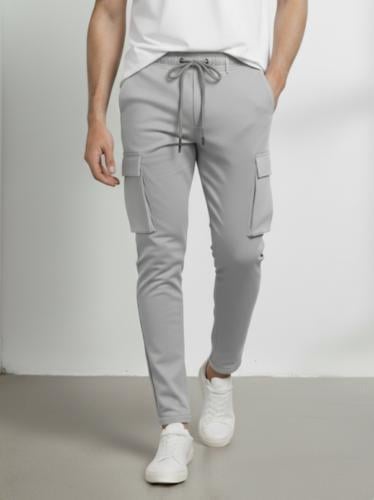 بنطلون بديل الجنز جيوب - رصاصي