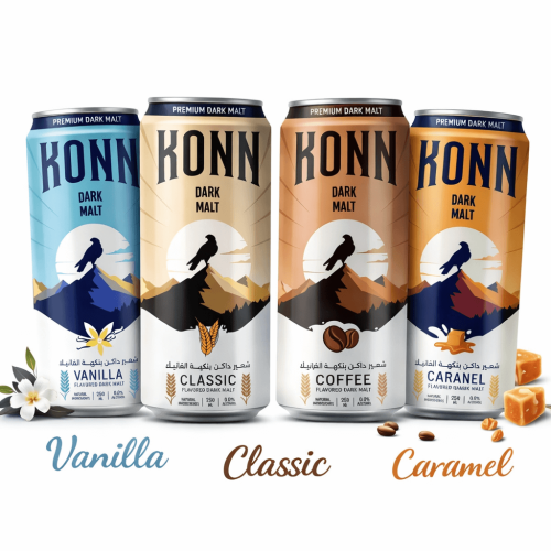 كرتون مشروب شعير داكن منوع 250 مل × 24 عبوة | كُن