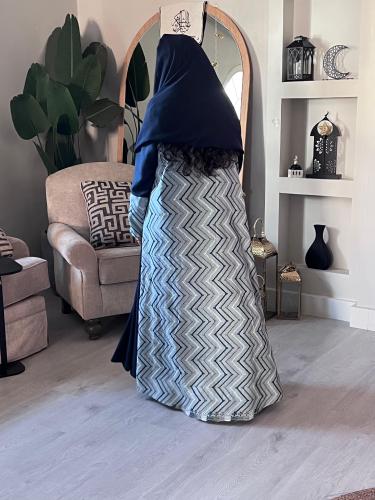 عبايه ركامه ازرق