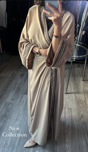 عبايه كريب مع قطن