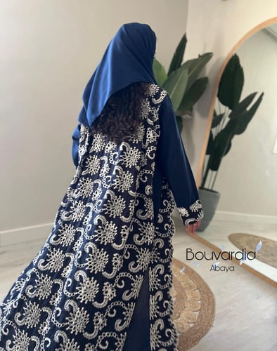 عبايه ركامه ازرق