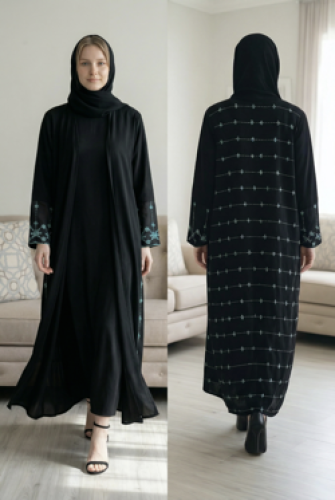 عبايه لينن مع ركامه