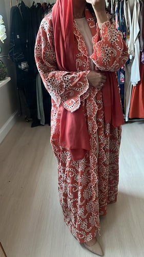 عبايه ركامه ازرق