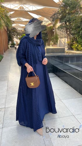 عبايه ركامه ازرق