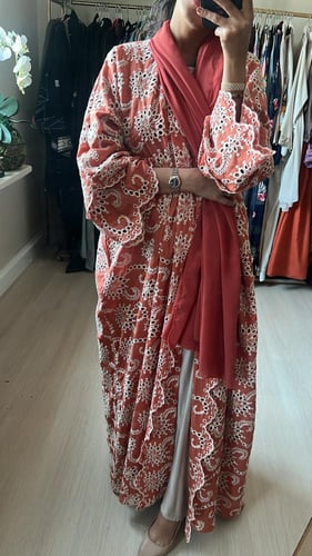 عبايه ركامه ازرق