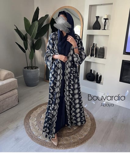 عبايه ركامه ازرق