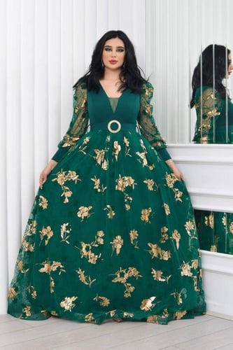 فستان وهج الفخامة اخضر