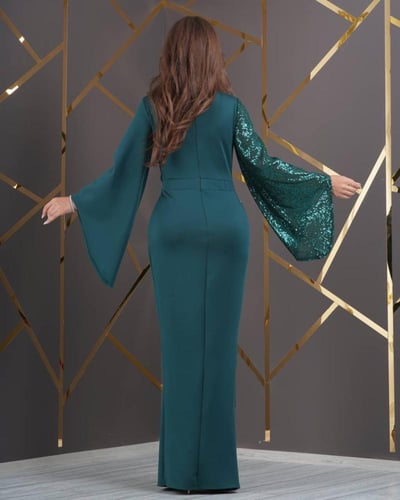 فستان "سحر الأمسية" (اخضر)