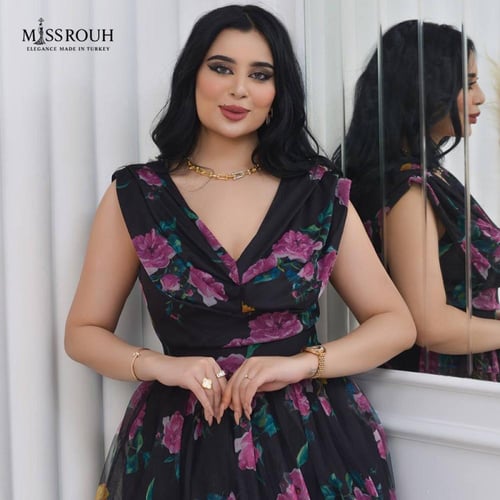 فستان زهرة الوعد (اسود)