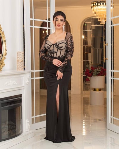 فستان الليل الملكي (اسود)