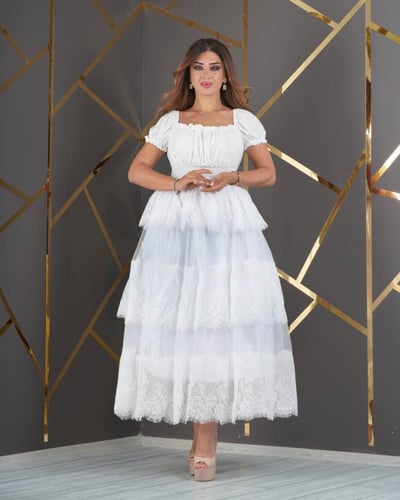 فستان ليان ابيض