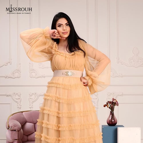 فستان موج البحر ذهبي