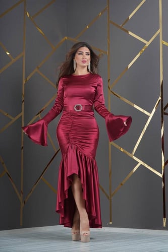 فستان "إليت نوار" (عنابي)