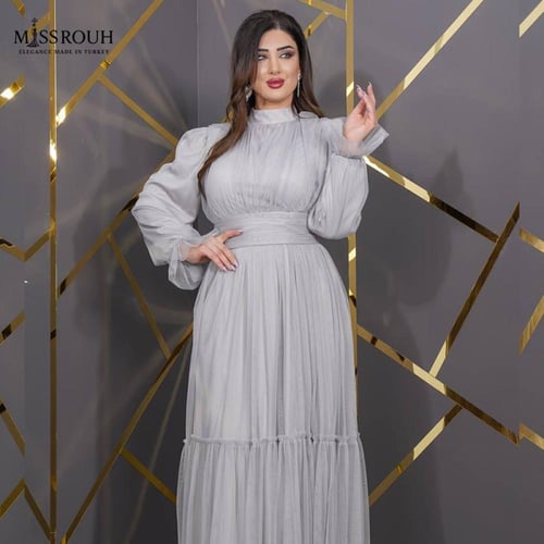 فستان الأناقة الحالمة (رمادي)