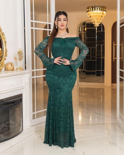 فستان همس الفخامة (اخضر)