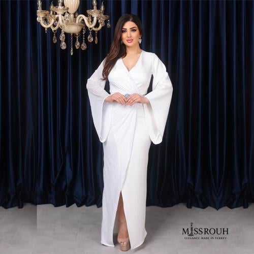 فستان "سحر الأمسية" (ابيض)