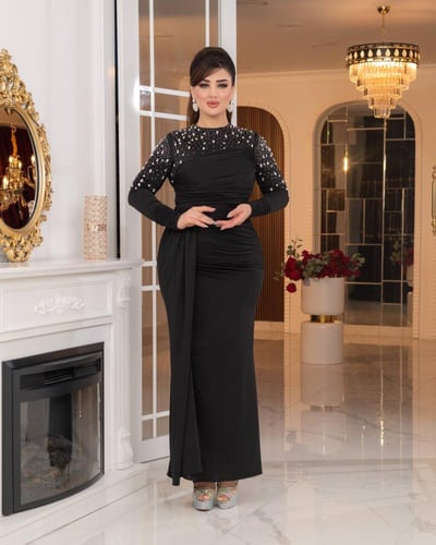 فستان إشراقة الألماس (اسود)