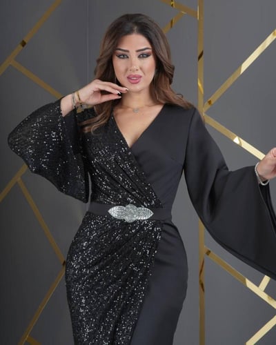 فستان "سحر الأمسية" (اسود)