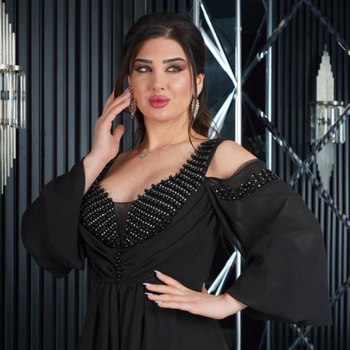 فستان "إليجانس وايت" اسود