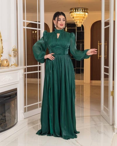 فستان الأناقة الملكية (اخضر)