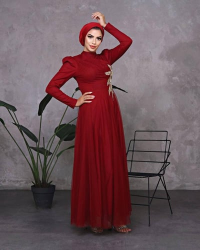 فستان جريس احمر