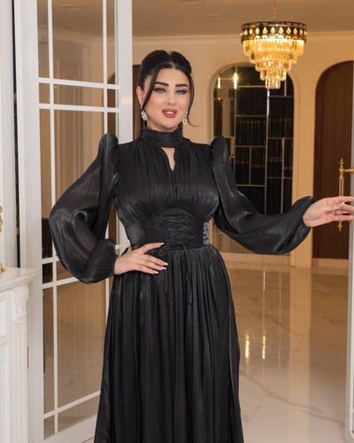 فستان الأناقة الملكية (اسود)