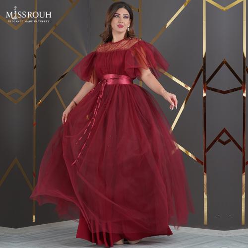 فستان فخامة الأميرة عنابي